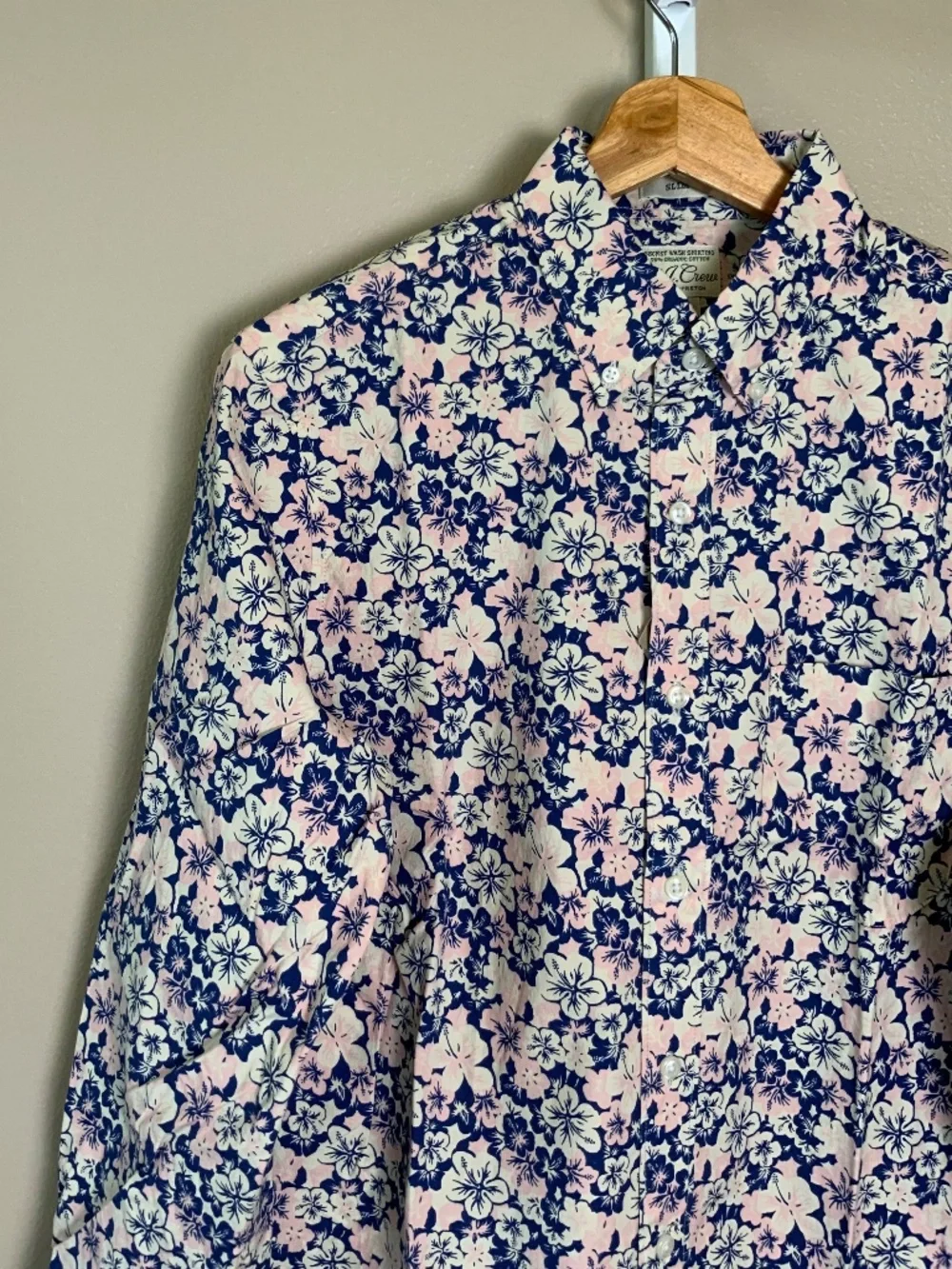 J. Crew Slim Stretch Secret Wash Cotton Poplin Button Down Shirt